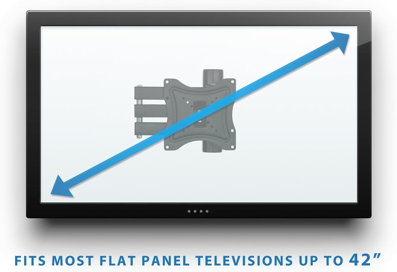 image:imageMountIt Full Motion TV Wall Mount Articulating Computer Screen Bracket for 2342 inch Screens Fits Up to VESA 200x200mm 66lbs Capacity