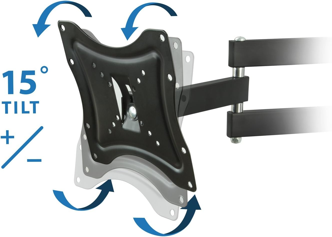 image:imageMountIt Full Motion TV Wall Mount Articulating Computer Screen Bracket for 2342 inch Screens Fits Up to VESA 200x200mm 66lbs Capacity