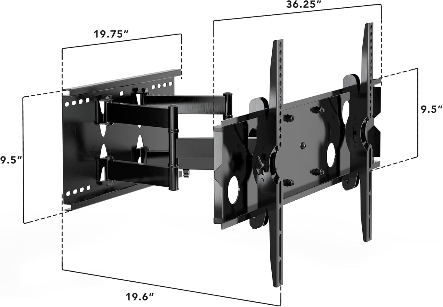 image:imageMountIt Full Motion TV Wall Mount HeavyDuty Dual Arm Articulating TV Bracket for 4890 Inches Screen VESA Compatible up to 800x450mm 200 Lbs Capacity