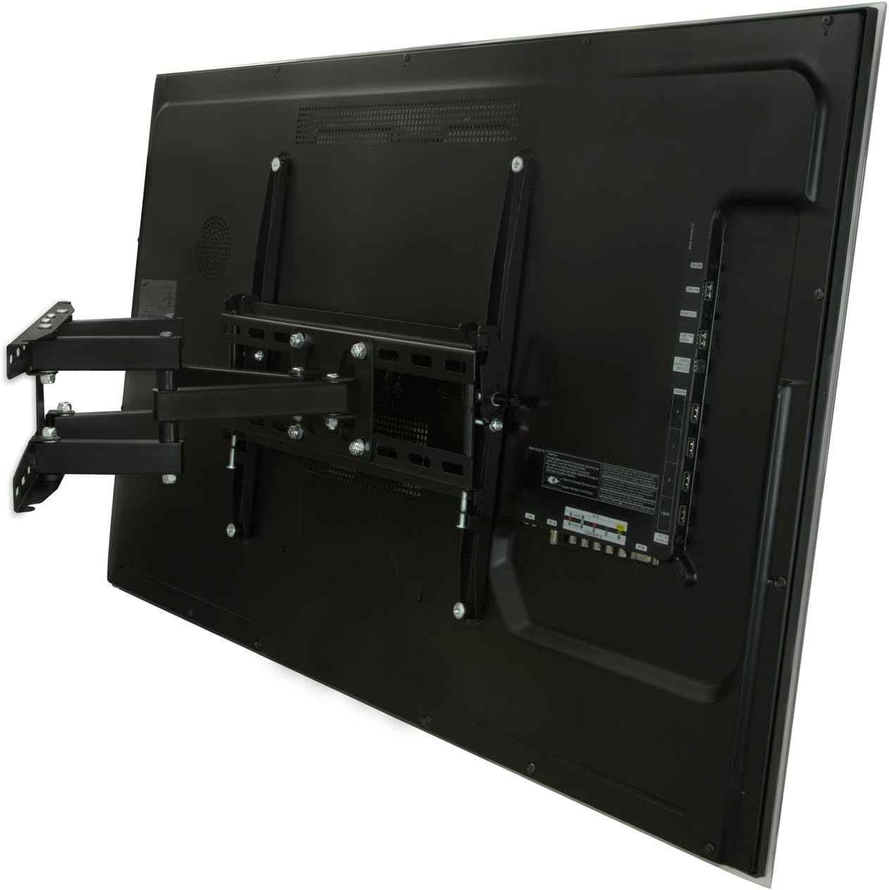 image:imageMountIt Full Motion TV Wall Mount Stable Dual Arm Articulating Bracket for 3255 Inch TVs Swivel Tilt amp Extend Universal VESA Wall Mount for Flat Screen LED LCD OLED 115 lbs Capacity