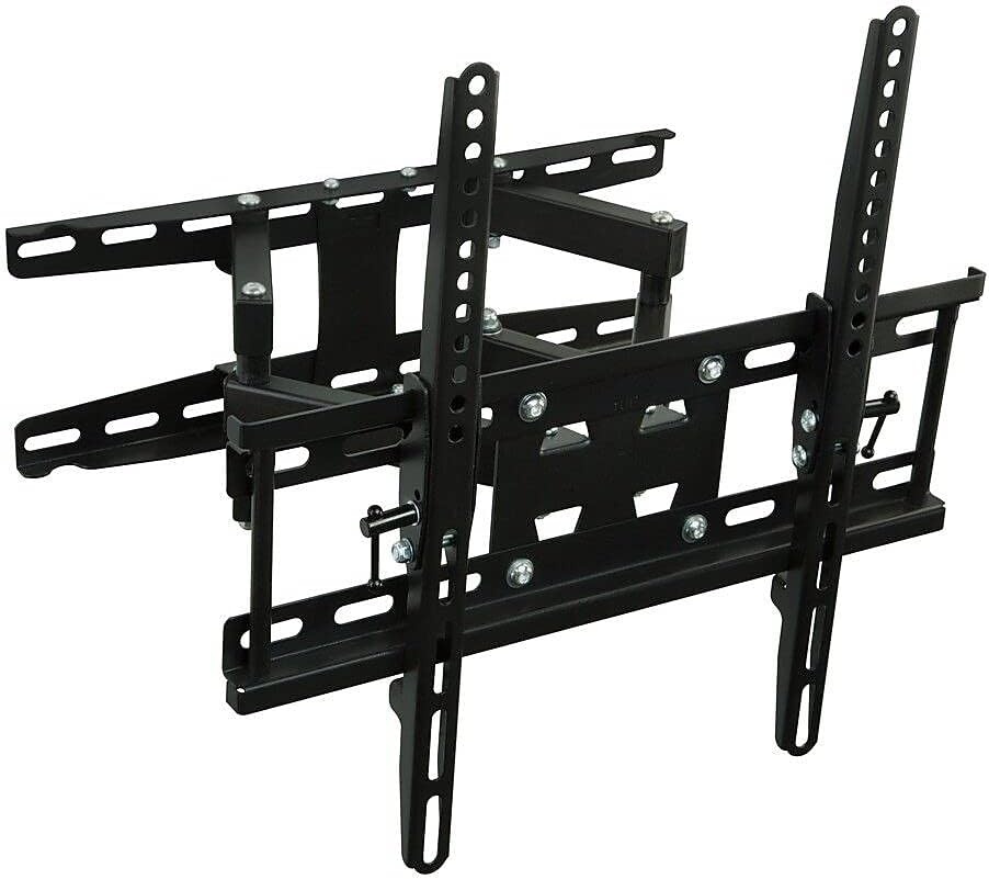 image:imageMountIt Full Motion TV Wall Mount Stable Dual Arm Articulating Bracket for 3255 Inch TVs Swivel Tilt amp Extend Universal VESA Wall Mount for Flat Screen LED LCD OLED 115 lbs Capacity