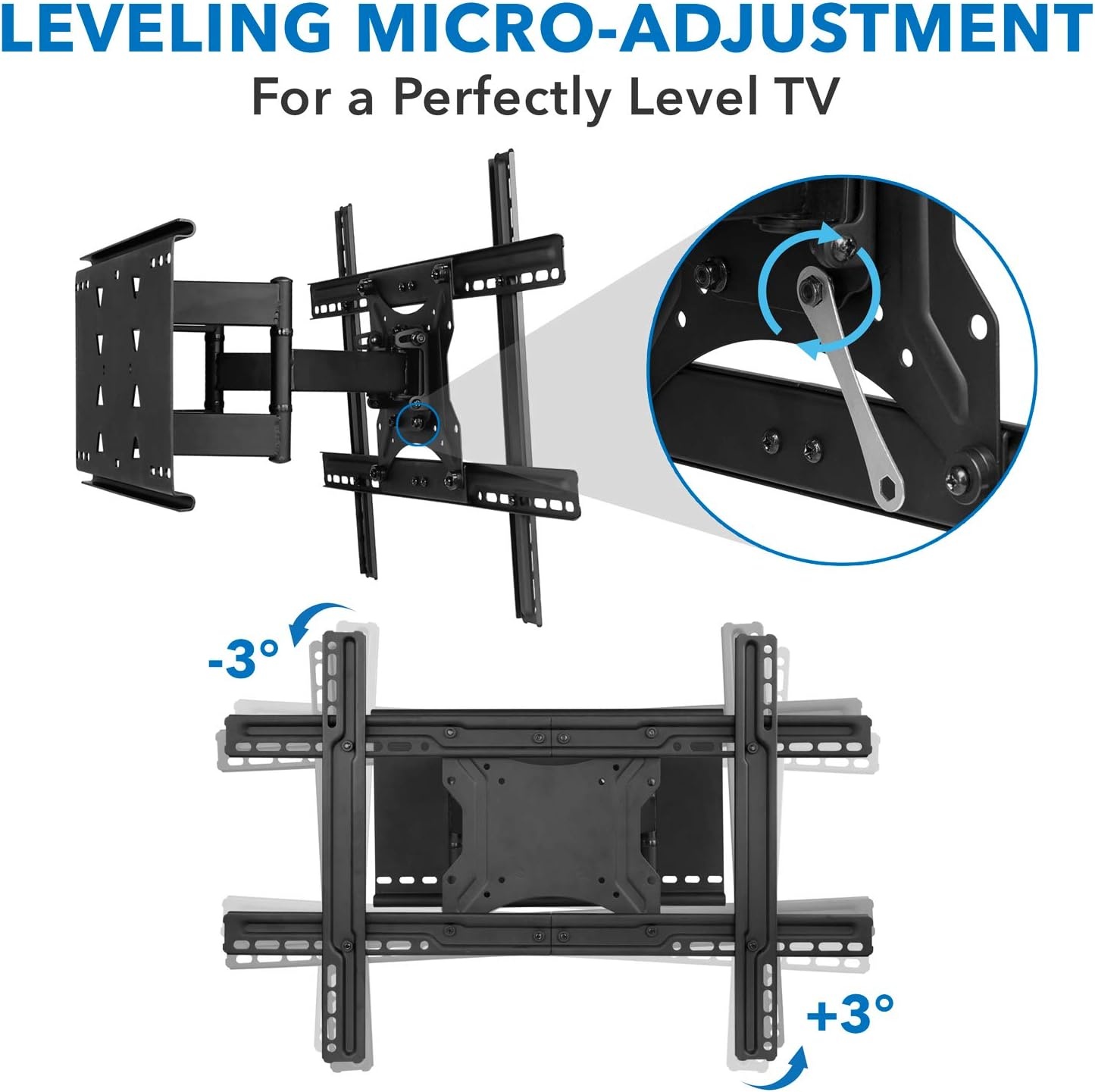 image:imageMountIt Full Motion TV Wall Mount for Large TVs 3782 Inch HeavyDuty Dual Arm Articulating TV Mount 132 lb Capacity Low Profile Extending Wall Mount VESA 100x100600x400