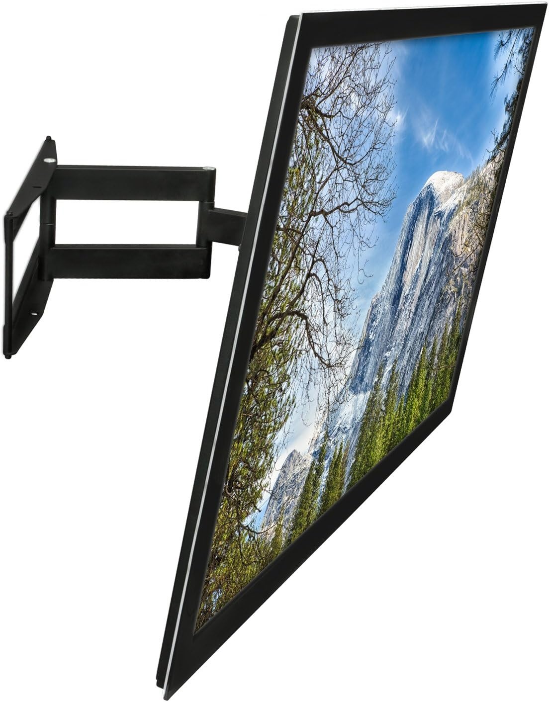 image:imageMountIt Full Motion TV Wall Mount with 173 Extending Swivel Arm VESA Compatible 400x400 and 600x400 Fits 32 35 40 45 50 55 60 65 Inch 110 Lbs Capacity