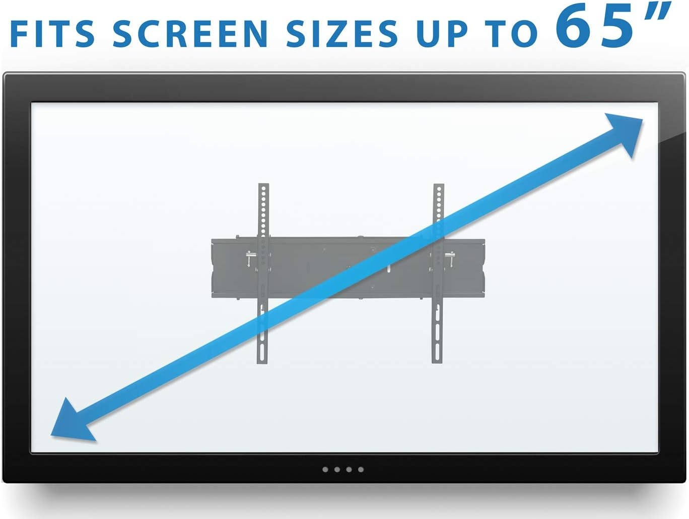image:imageMountIt Full Motion TV Wall Mount with 173 Extending Swivel Arm VESA Compatible 400x400 and 600x400 Fits 32 35 40 45 50 55 60 65 Inch 110 Lbs Capacity