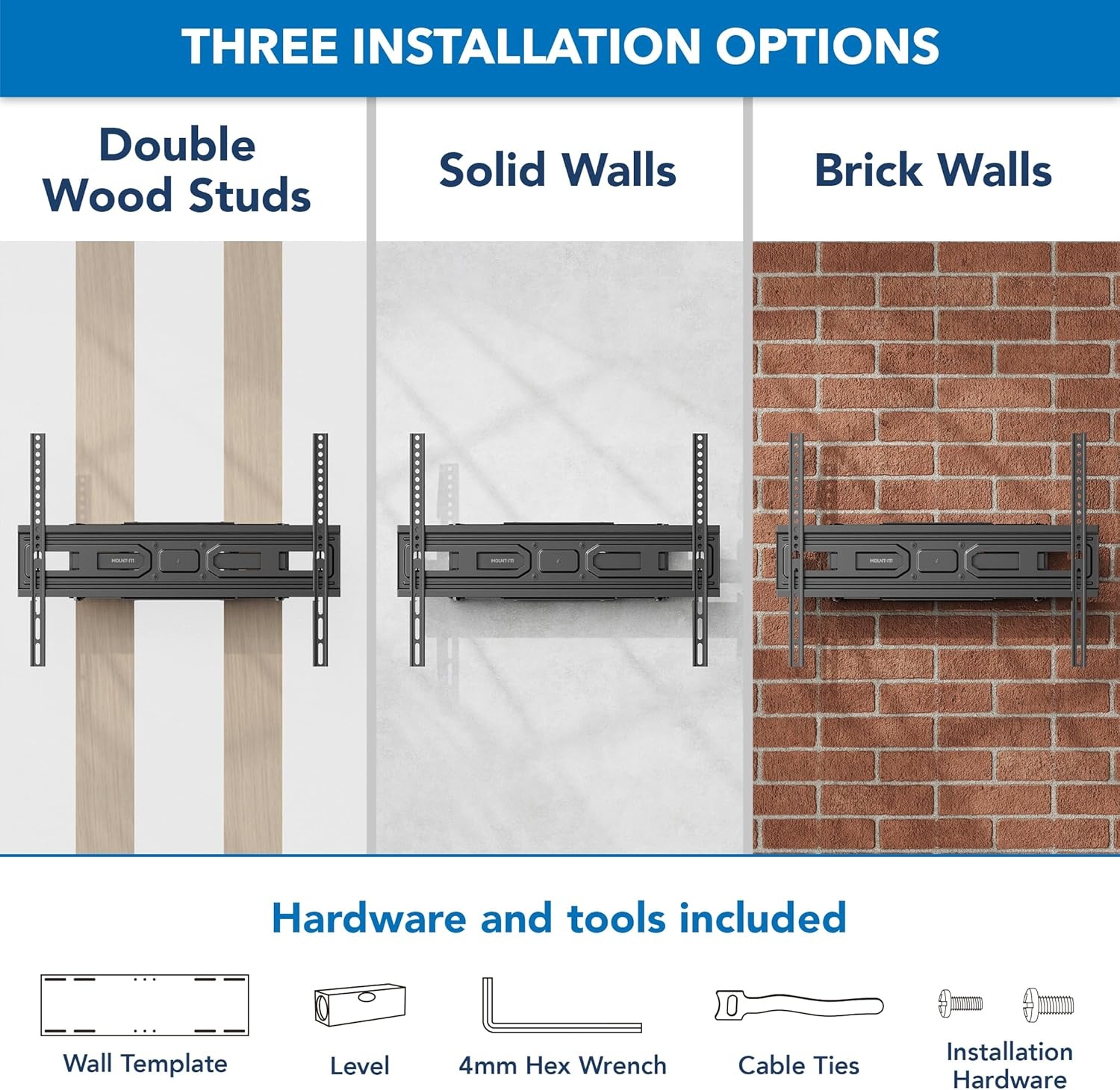 image:imageMountIt Full Motion TV Wall Mount with Heavy Duty Dual Arms 14 Extension and Compatible with TVs 37 up to 80 Screen Size Fits VESA up to 600x400mm 88 Lbs Capacity