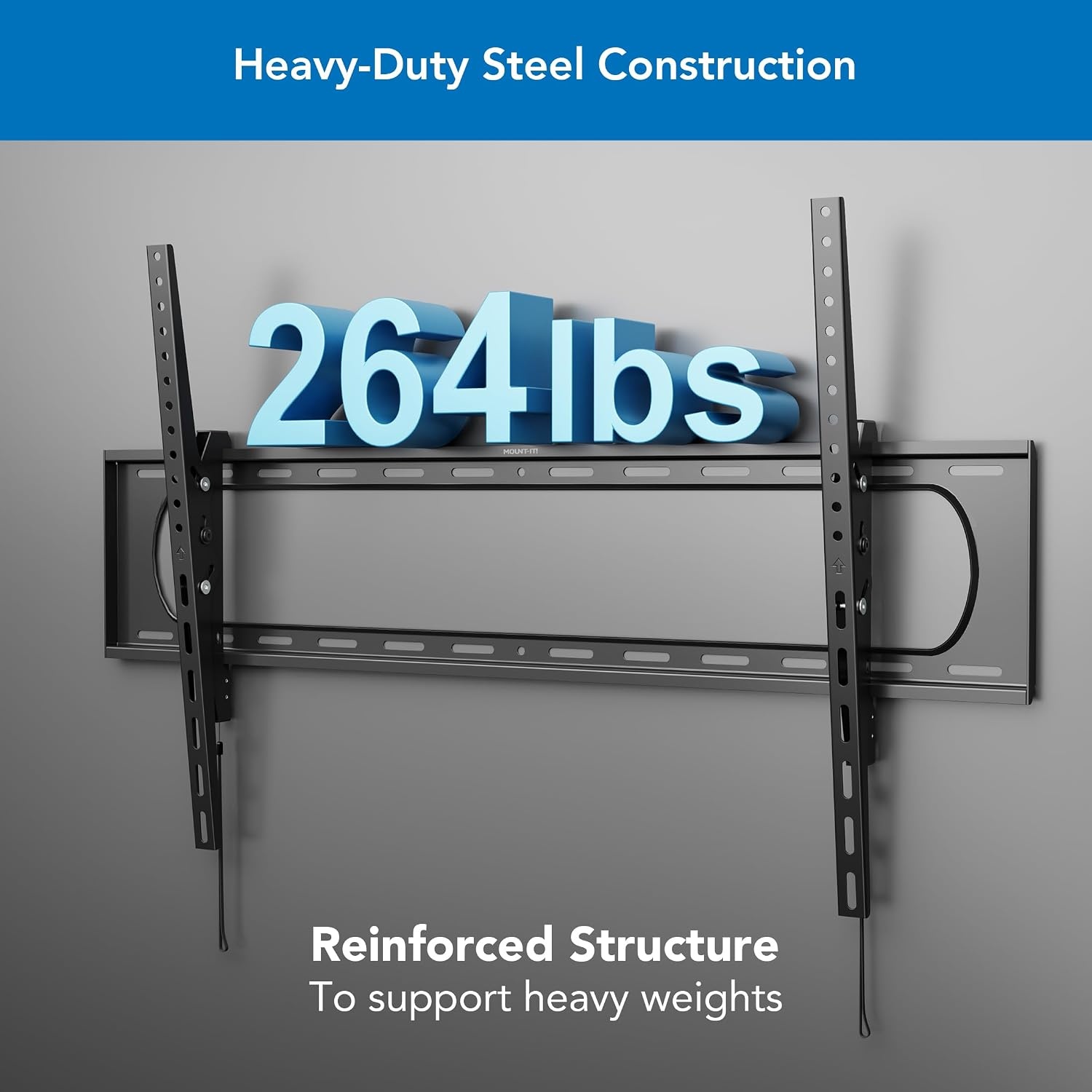 image:imageMountIt Heavy Duty XXL TV Wall Mount for Extra Large TVs Tilting TV Mount max VESA 900x600 Holds up to 264lb Large Display Wall Mount for 60 65 70 75 80 85 90 100 120