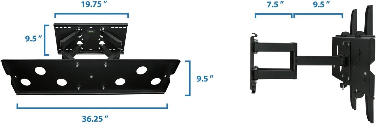 image:imageMountIt HeavyDuty TV Wall Mount Bracket with Full Motion Articulating Dual Arms Swivel Corner Bracket for 42 to 70 inch Screen LCD OLED Plasma 4K Flat Panels 220 Lbs Capacity