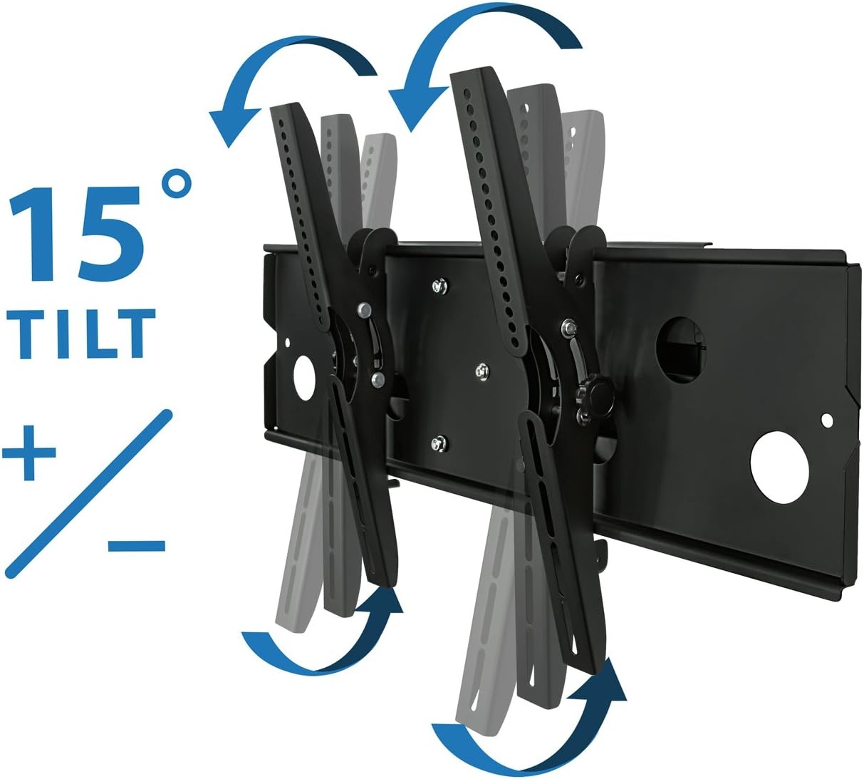 image:imageMountIt HeavyDuty TV Wall Mount Bracket with Full Motion Articulating Dual Arms Swivel Corner Bracket for 42 to 70 inch Screen LCD OLED Plasma 4K Flat Panels 220 Lbs Capacity