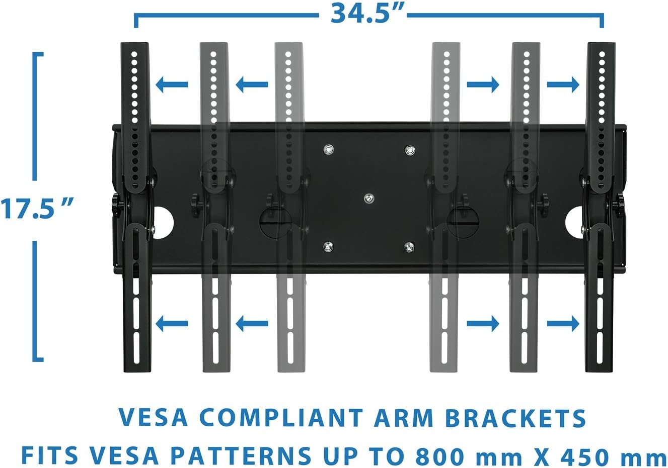 image:imageMountIt HeavyDuty TV Wall Mount Bracket with Full Motion Articulating Dual Arms Swivel Corner Bracket for 42 to 70 inch Screen LCD OLED Plasma 4K Flat Panels 220 Lbs Capacity
