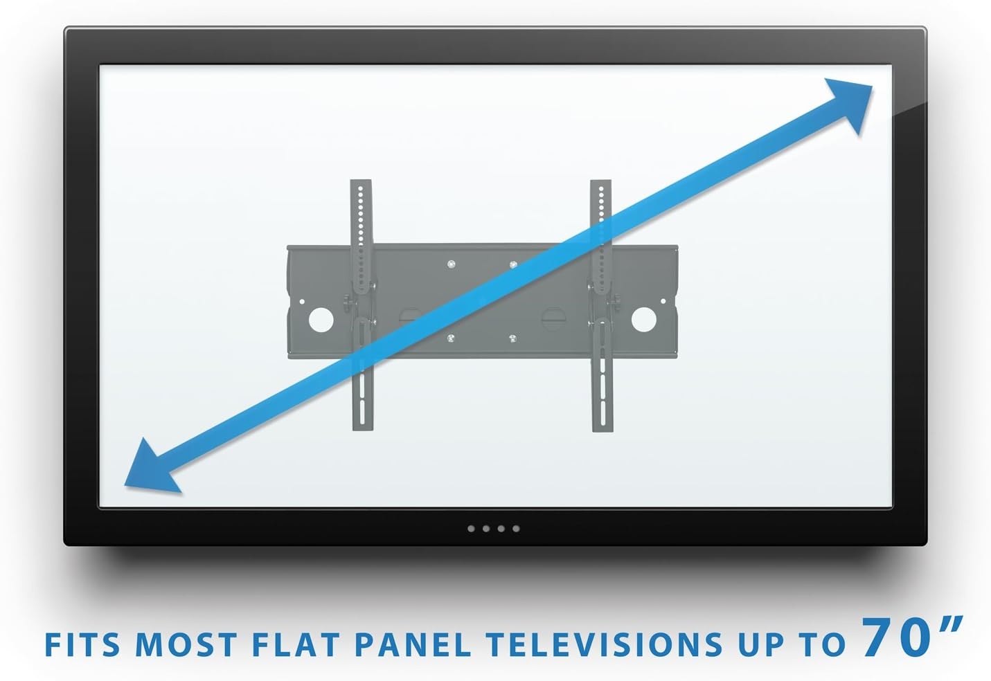 image:imageMountIt HeavyDuty TV Wall Mount Bracket with Full Motion Articulating Dual Arms Swivel Corner Bracket for 42 to 70 inch Screen LCD OLED Plasma 4K Flat Panels 220 Lbs Capacity