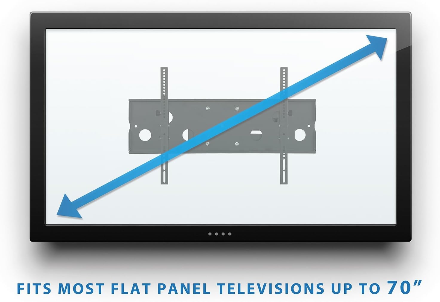 image:imageMountIt Long Arm TV Wall Mount with 26 Inch Extension Swing Out Full Motion Design for Corner Installation Fits 43 50 55 60 65 70 Inch Flat Screen TVs 220 Lb Capacity
