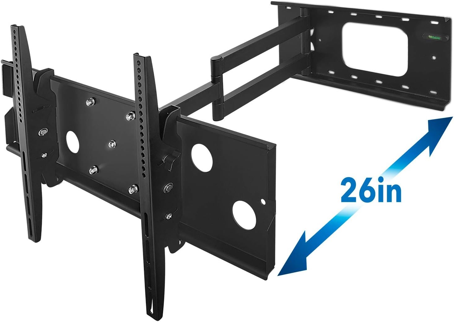 image:imageMountIt Long Arm TV Wall Mount with 26 Inch Extension Swing Out Full Motion Design for Corner Installation Fits 43 50 55 60 65 70 Inch Flat Screen TVs 220 Lb Capacity