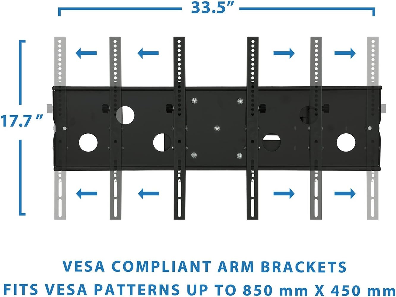 image:imageMountIt Long Arm TV Wall Mount with 26 Inch Extension Swing Out Full Motion Design for Corner Installation Fits 43 50 55 60 65 70 Inch Flat Screen TVs 220 Lb Capacity