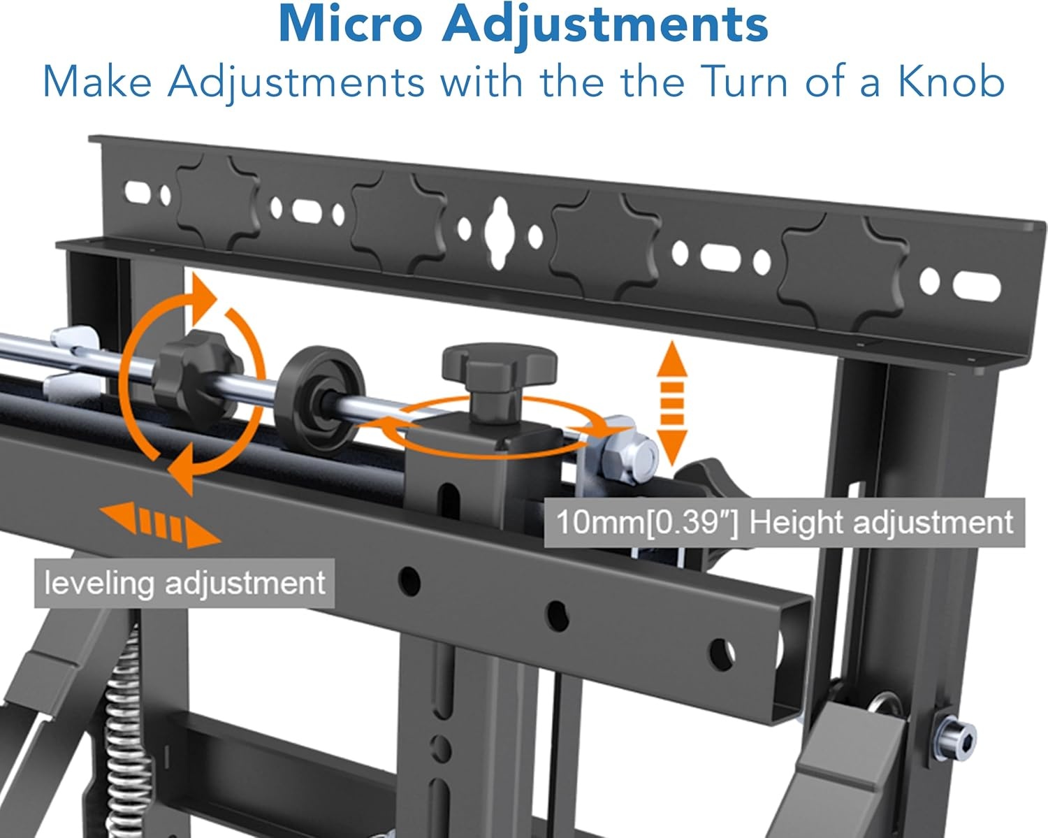 image:imageMountIt PopOut Video Wall Mount for 3770 TVs UL Certified Commercial Grade 110 lbs VESA 200x200400x400 Tilt amp Rotation Modular Menu Board System for Digital Signage