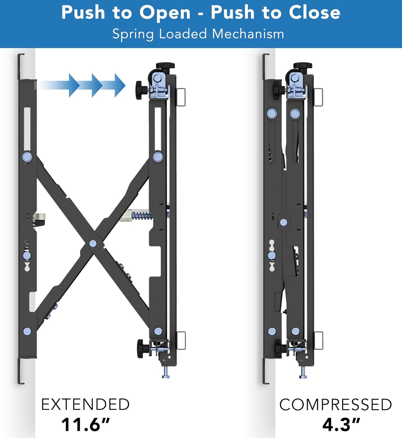 image:imageMountIt PopOut Video Wall Mount for 3770 TVs UL Certified Commercial Grade 110 lbs VESA 200x200400x400 Tilt amp Rotation Modular Menu Board System for Digital Signage