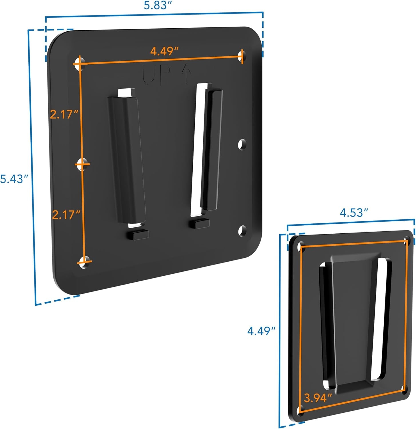 image:imageMountIt RV TV Mount RustProof Polymer Dual Wall Plates amp QuickRelease UltraSlim 07 Profile Fits 1343 TVs up to 30 lbs VESA 75x75 amp 100x100 IndoorOutdoor Camper Bracket