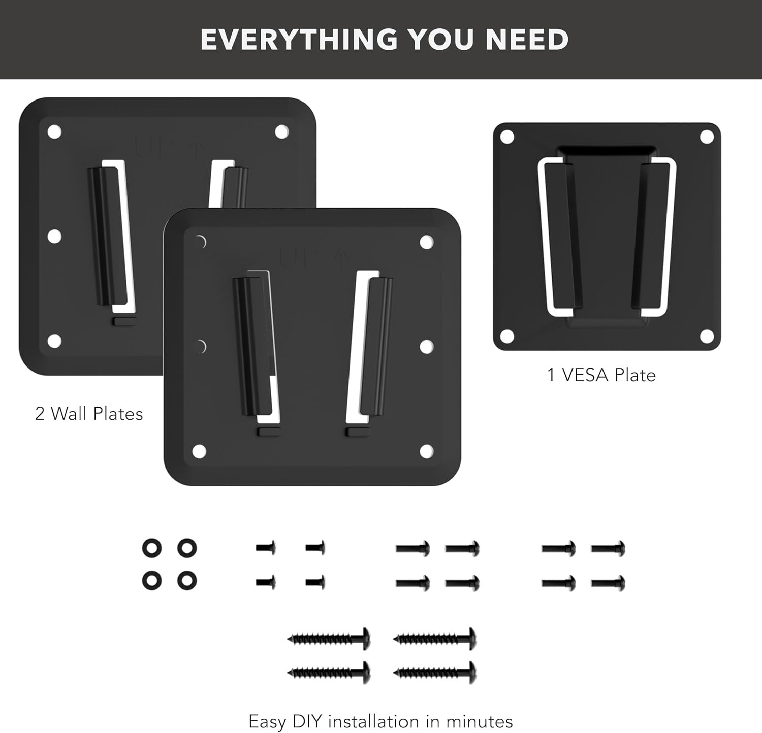 image:imageMountIt RV TV Mount RustProof Polymer Dual Wall Plates amp QuickRelease UltraSlim 07 Profile Fits 1343 TVs up to 30 lbs VESA 75x75 amp 100x100 IndoorOutdoor Camper Bracket