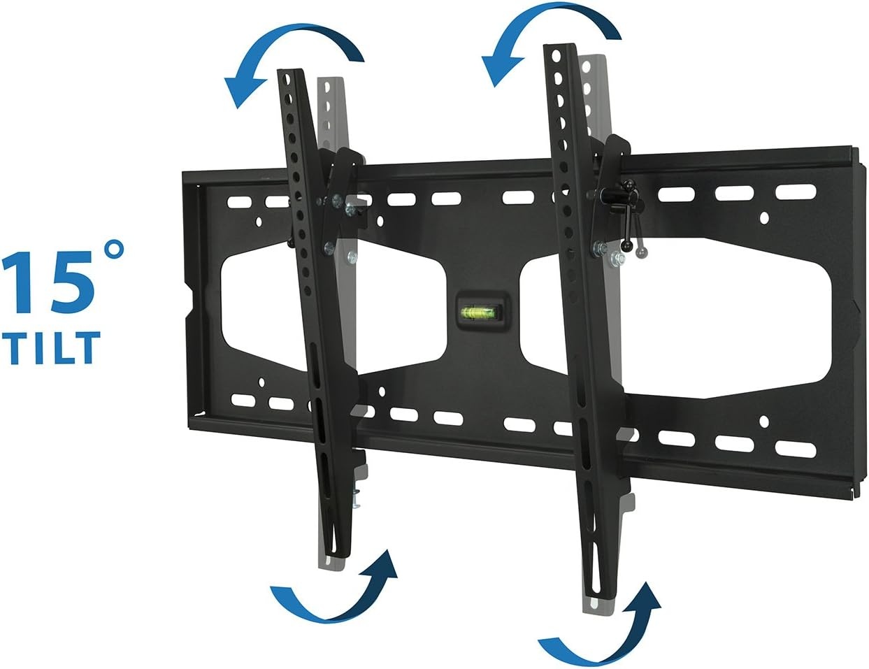 image:imageMountIt Slim Tilting TV Wall Mount Bracket for 3265 Inch Samsung Sony Vizio LG Sharp TVs with Low Profile Design up to VESA 600x400mm Black