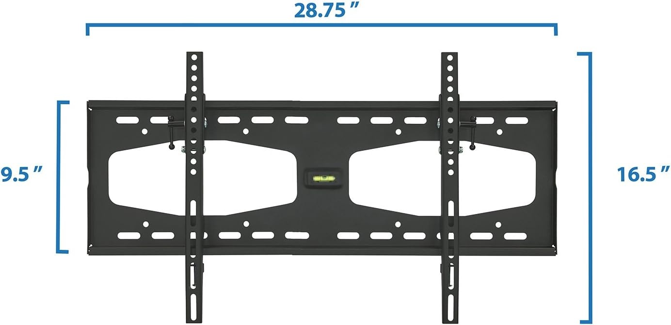 image:imageMountIt Slim Tilting TV Wall Mount Bracket for 3265 Inch Samsung Sony Vizio LG Sharp TVs with Low Profile Design up to VESA 600x400mm Black