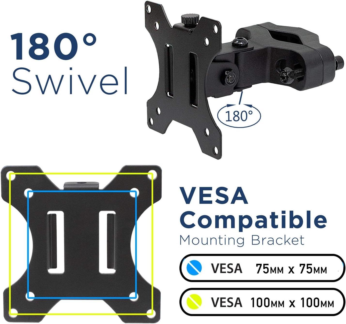 image:imageMountIt TV Pole Mount Fits 32 to 55 Screens Universal VESA 75x75 to 400x400 FullMotion Tilt Swivel amp Rotate Clamps to 11 196 Diameter Poles Ideal for Gazebos Trade Shows amp POS17 32