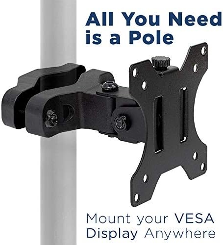 image:imageMountIt TV Pole Mount Fits 32 to 55 Screens Universal VESA 75x75 to 400x400 FullMotion Tilt Swivel amp Rotate Clamps to 11 196 Diameter Poles Ideal for Gazebos Trade Shows amp POS17 32 Pack of 3
