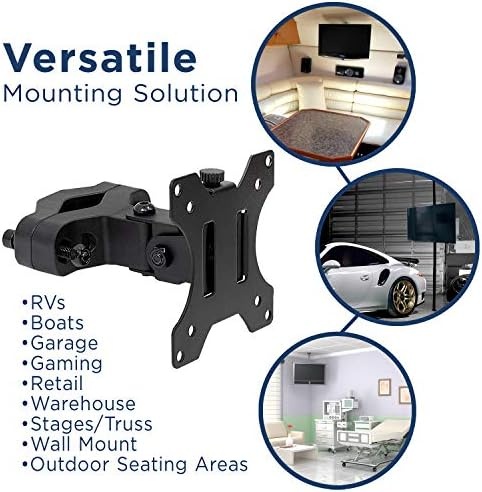 image:imageMountIt TV Pole Mount Fits 32 to 55 Screens Universal VESA 75x75 to 400x400 FullMotion Tilt Swivel amp Rotate Clamps to 11 196 Diameter Poles Ideal for Gazebos Trade Shows amp POS17 32 Pack of 3