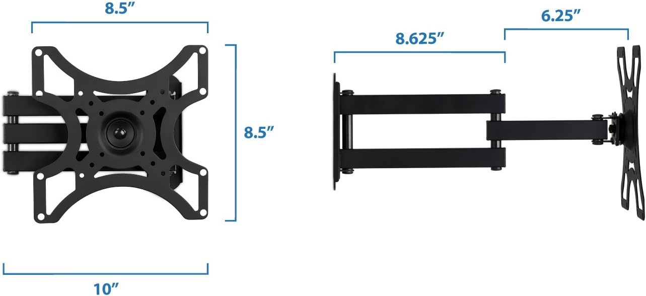 image:imageMountIt TV Wall Mount Bracket with Full Motion Arm Fits 1342 Flat Screen TVs VESA 75 100 200 55lb Weight Capacity with 15 Extension