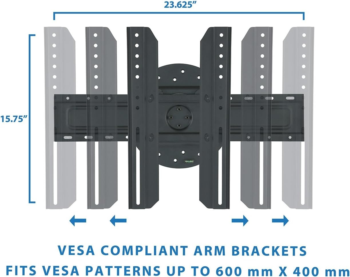 image:imageMountIt TV Wall Mount Landscape to Portrait Rotation Fixed Mounting Bracket LowProfile for Samsung Sony Toshiba Sharp LG Element Westinghouse TCL 32 to 60 Inch Some 70 TVs 110 lbs