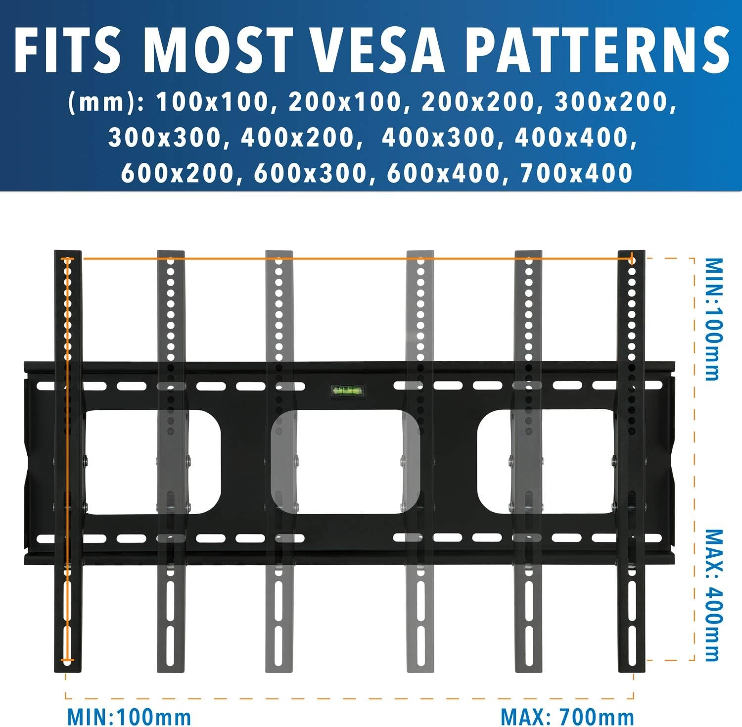 image:imageMountIt Tilting TV Wall Mount Bracket for 3265 inch LCD LED Plasma Flat Screen TV Universal Heavy Duty Television Mount with 175 lbs Load Capacity 15 Degree Tilt Max VESA 600x400