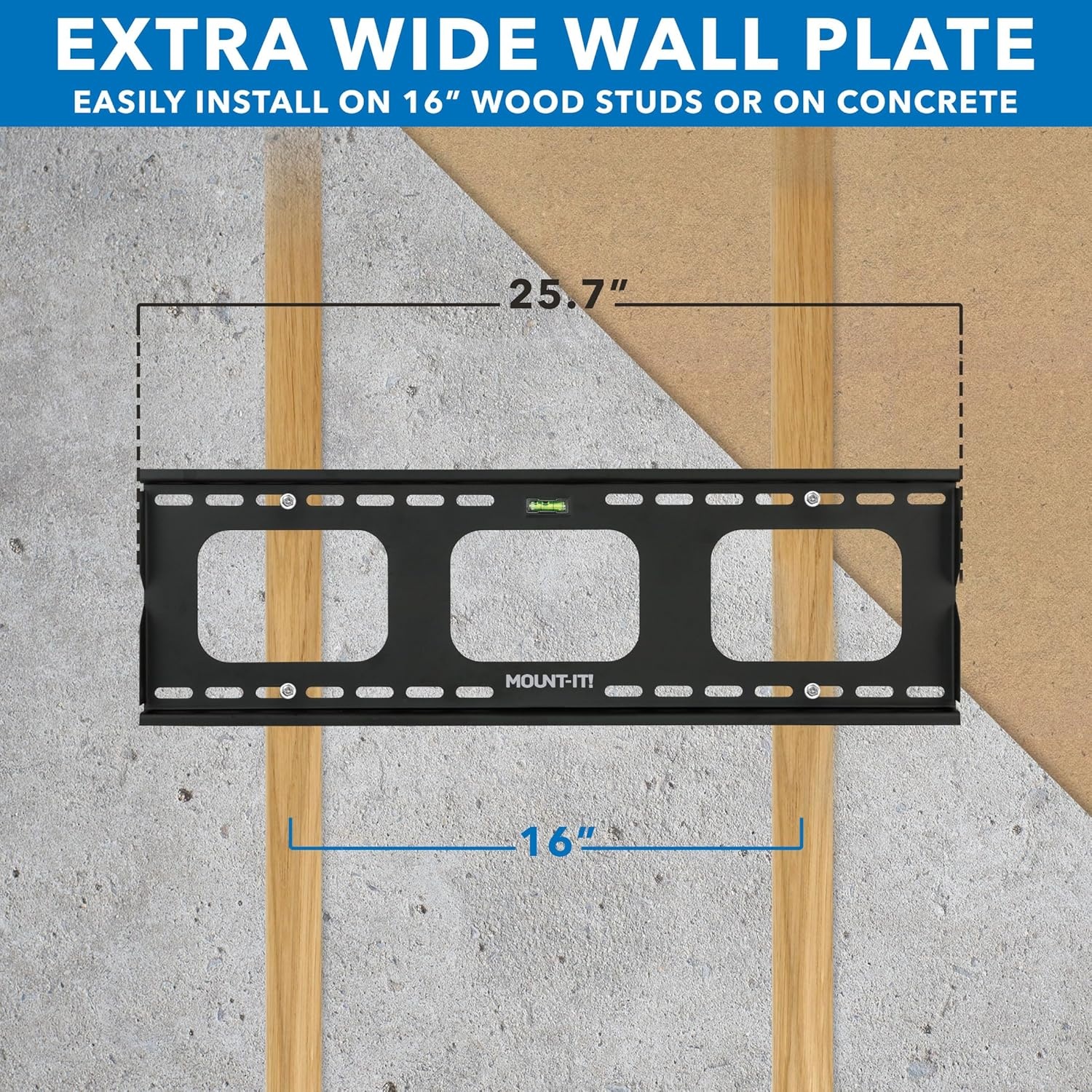 image:imageMountIt Tilting TV Wall Mount for 3780 Inch Flat Screen TVs Low Profile Bracket Supports 175 lbs Universal VESA 600x400 mm Adjustable Tilt to Reduce Glare Fits 1624 Studs
