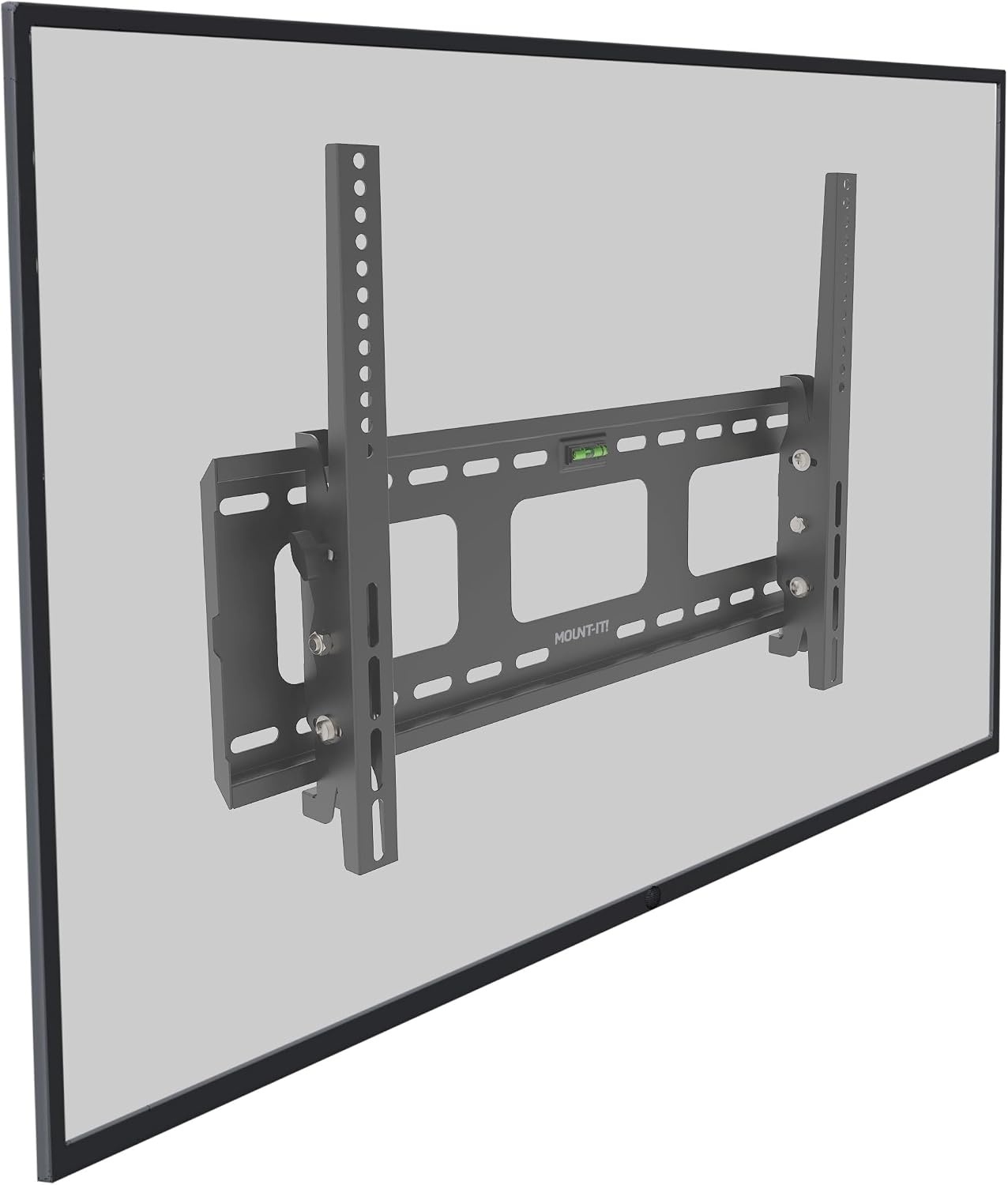 image:imageMountIt Tilting TV Wall Mount for 3780 Inch Flat Screen TVs Low Profile Bracket Supports 175 lbs Universal VESA 600x400 mm Adjustable Tilt to Reduce Glare Fits 1624 Studs