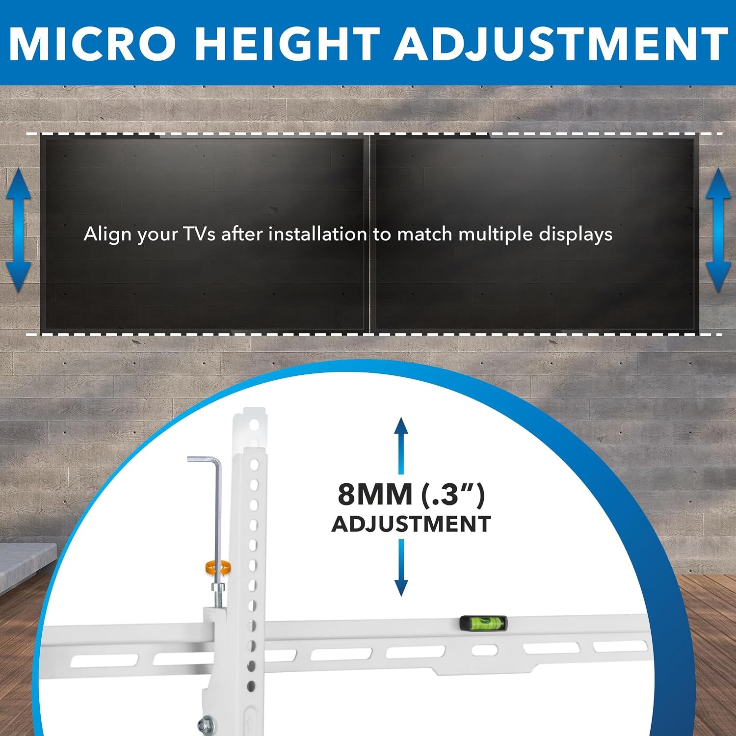 image:imageMountIt Tilting TV Wall Mount for 4390 TVs Ultra Slim HeavyDuty TV Mount with Low Profile 19 VESA 200x200 to 800x400 Supports up to 165 lbs White