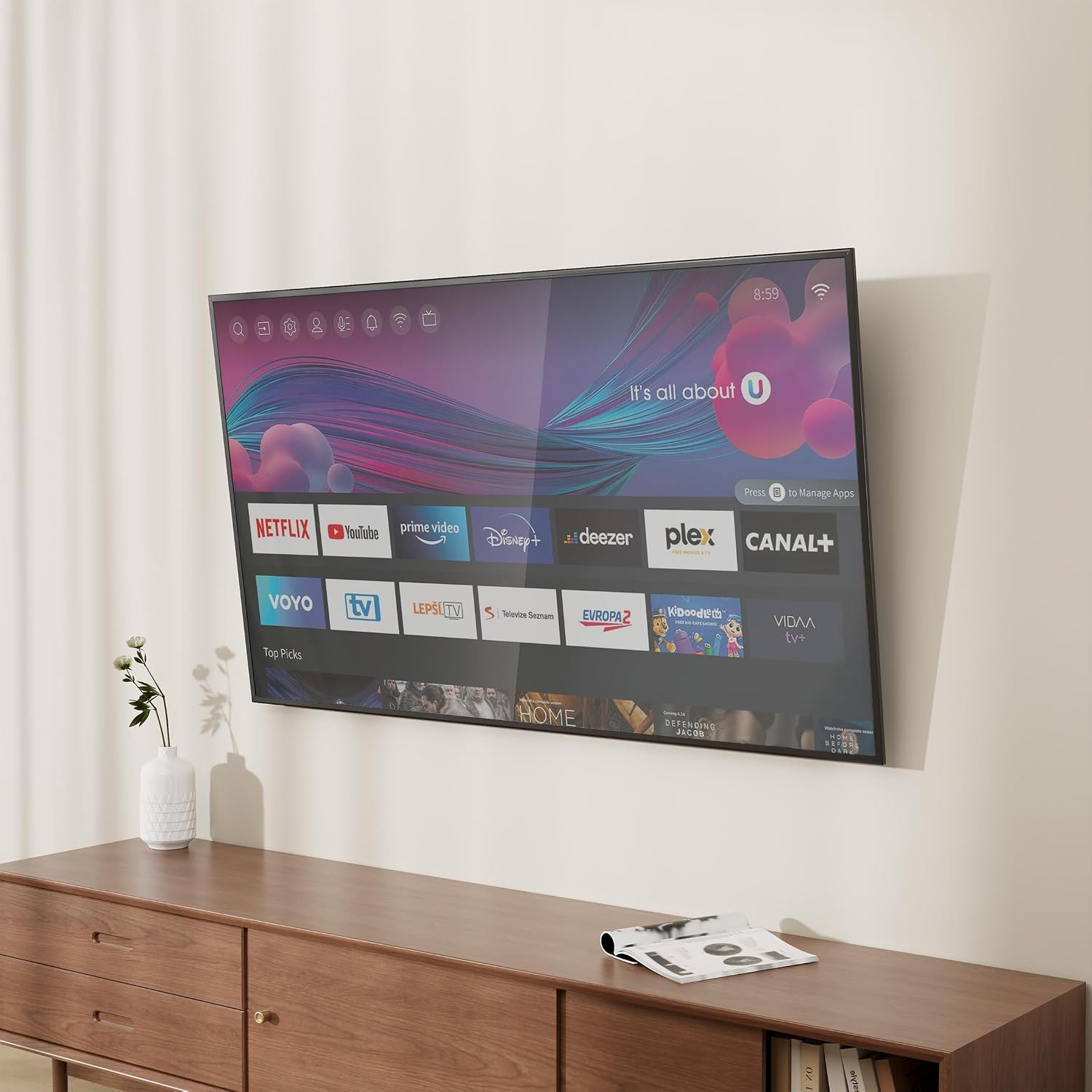 image:imageMountit Slim Tilting TV Wall Mount Bracket Low Profile Tilt TV Mount for Samsung Sony Vizio TCL LG Sharp 32 to 65 Inch LCDLED4K TVs