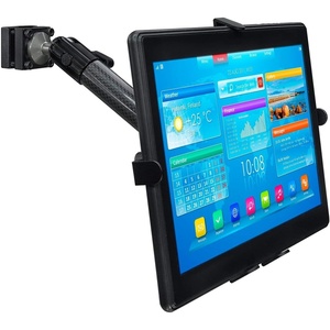 image:imageMountIt Carbon Fiber Car Headrest Tablet Holder Back Seat iPad amp Tablet Mount for Kids Adjustable 711 Inch Rear Seat Holder for Galaxy amp Fire Tablets Road Trip Travel MountCarbon Fiber