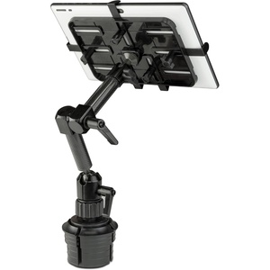 image:imageMountIt Carbon Fiber Cup Holder Tablet Mount Tablet Holder for Car Truck SUV Adjustable 711 Inch iPad amp Tablets 18 Extension Arm 360 Rotation Fits 27535 Cupholders ELD GPS HolderCarbon Fiber