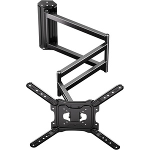 image:imageMountIt Corner Long Arm TV Wall Mount Full Motion 372 Extension Single Stud Brick Concrete Compatible 2365 Inch Flat Screen TVs Max VESA 400x400 77 lbs Black