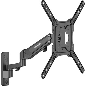 image:imageMountIt Height Adjustable TV Wall Mount  Full Motion Pull Down and Vertical Adjustment Fits 2355 Inch Screens Max VESA 400x400mm Swivel and Tilt Capabilities 506 Lbs Capacity