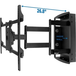 image:imageMountIt Recessed TV Wall Mount Articulating Full Motion inWall TV Bracket for Flush Installation 27 Inch Extended Arm Fits Screen Sizes 32 37 40 42 47 50 55 60 65 70 inch Up to 175 lbs