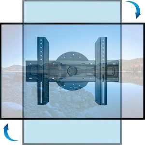 image:imageMountIt TV Wall Mount Landscape to Portrait Rotation Fixed Mounting Bracket LowProfile for Samsung Sony Toshiba Sharp LG Element Westinghouse TCL 32 to 60 Inch Some 70 TVs 110 lbs
