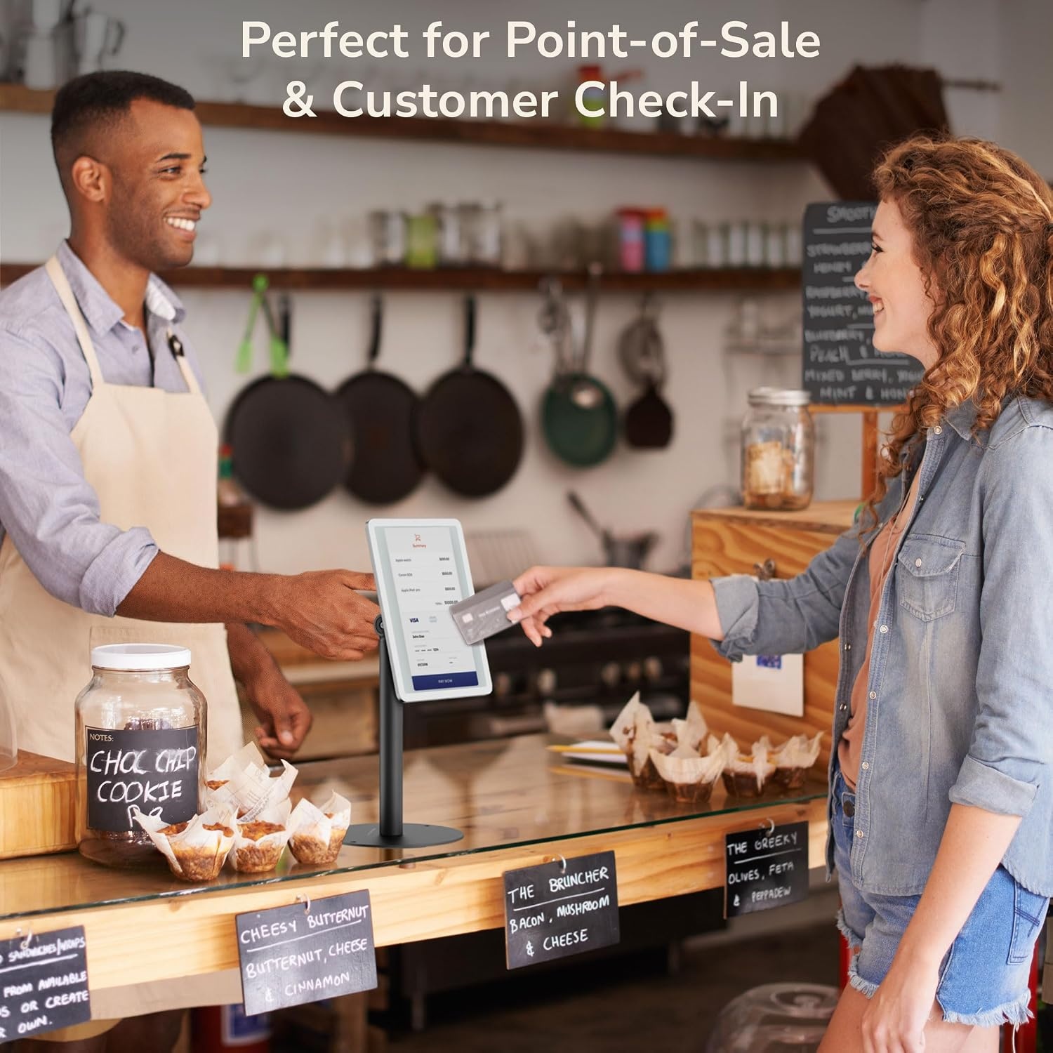 image:imageMountIt AntiTheft Tablet Stand Universal 715 Countertop POS Kiosk with Lock 360 Rotation amp 230 Tilt Secure Retail iPad Stand for Checkin Business amp Commercial Use