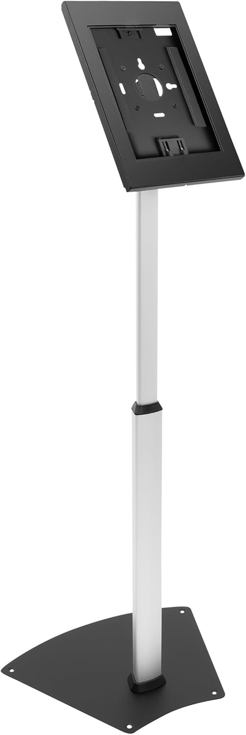 image:imageMountIt AntiTheft iPad Floor Stand Kiosk Height Adjustable 25425 Locking Enclosure with 90 Tilt 75x75 VESA Freestanding or BoltDown Steel Stand for Retail amp BusinessIpad Gen 11