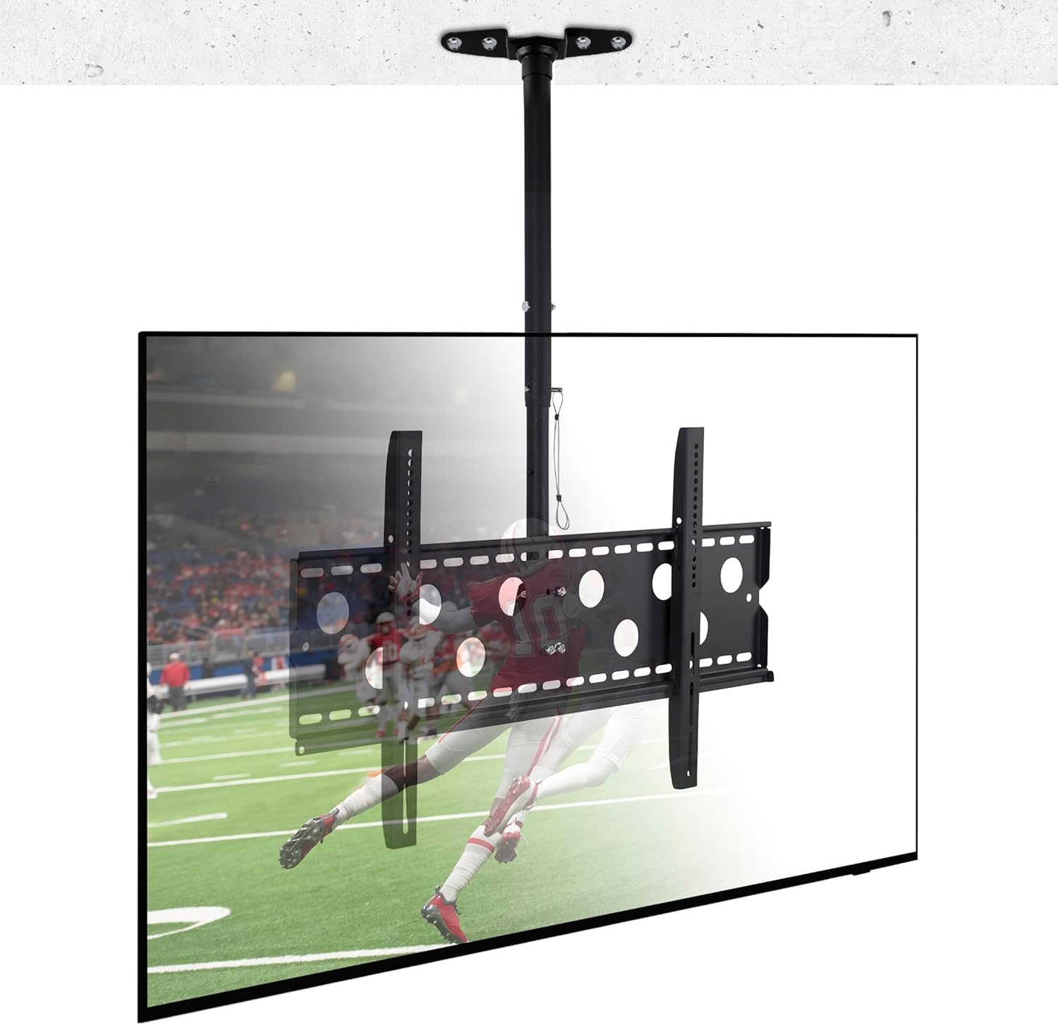 image:imageMountIt Ceiling TV Mount for 4290 Inch TVs Full Motion Swivel Tilt amp Height Adjustable TV Bracket 220 lb Capacity VESA 800x400 Sloped Ceilings Corners Home amp Commercial UseLarge
