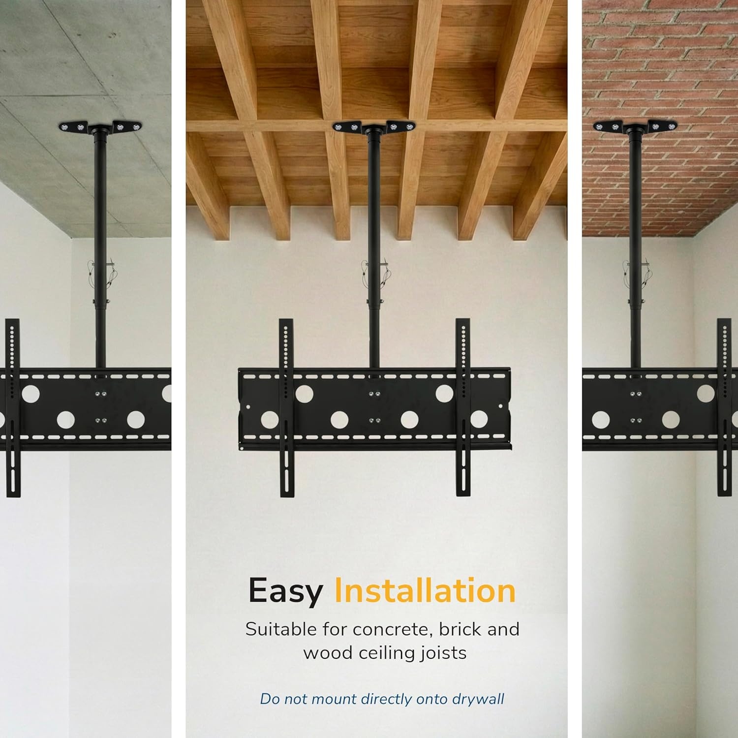 image:imageMountIt Ceiling TV Mount for 4290 Inch TVs Full Motion Swivel Tilt amp Height Adjustable TV Bracket 220 lb Capacity VESA 800x400 Sloped Ceilings Corners Home amp Commercial UseMedium