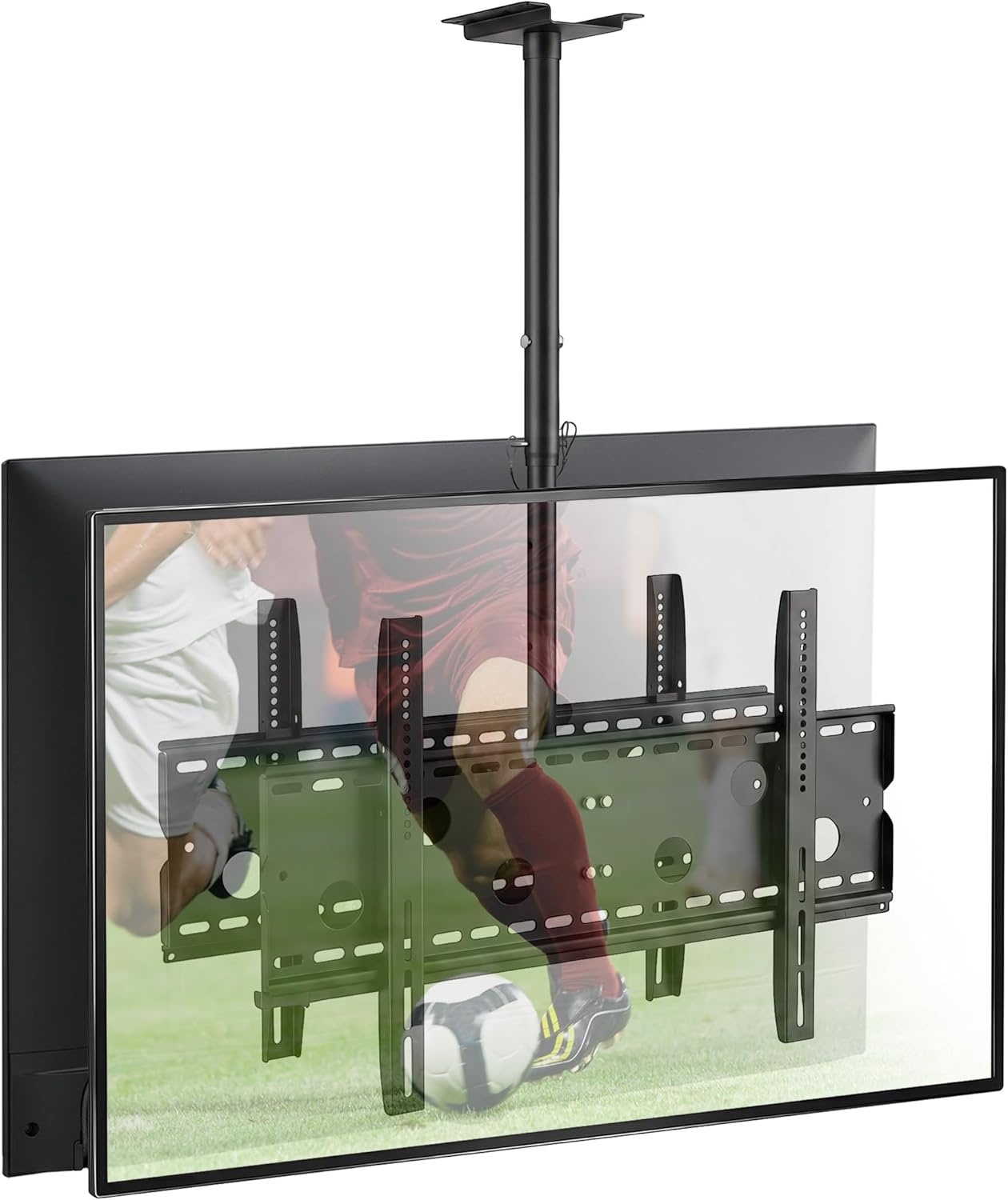 image:imageMountIt Ceiling TV Mount for 4290 Inch TVs Full Motion Swivel Tilt amp Height Adjustable TV Bracket 220 lb Capacity VESA 800x400 Sloped Ceilings Corners Home amp Commercial UseDual