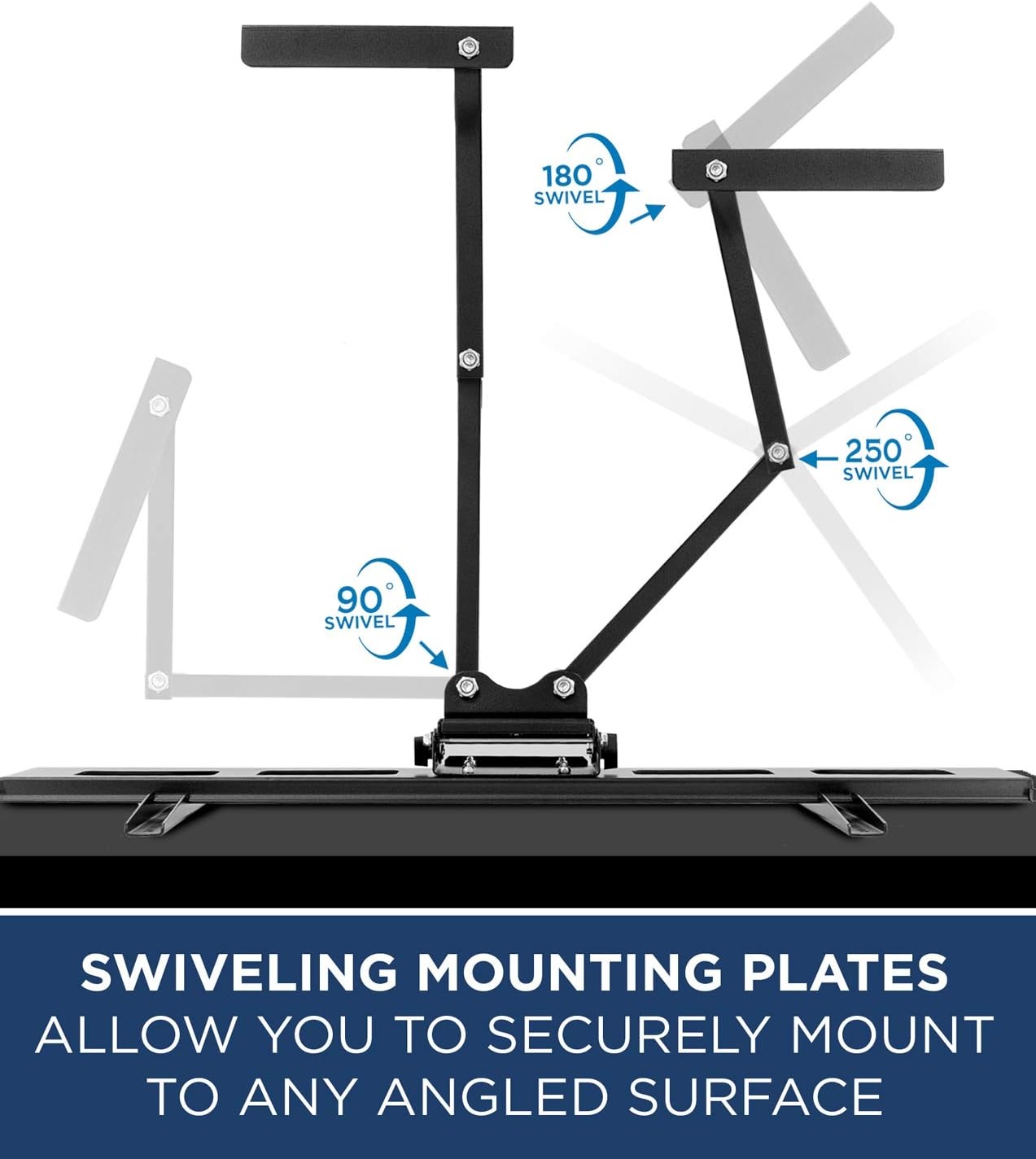 image:imageMountIt Corner TV Mount Premium Swivel Full Motion Caddy Corner Wall Bracket for 3763 inch Flat Panel Screens VESA up to 800x400 132 lb Capacity Black