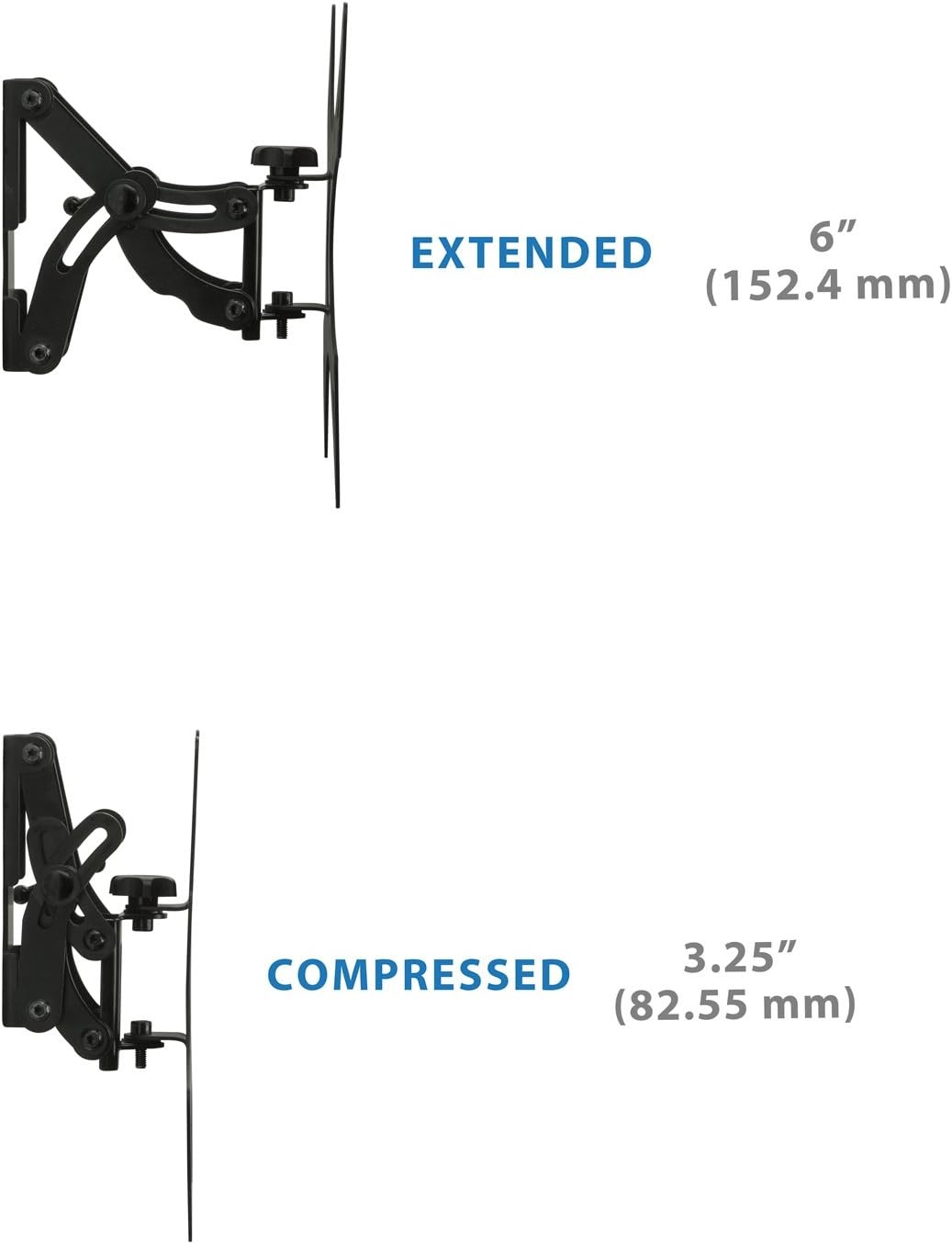 image:imageMountIt Full Motion TV Wall Mount Bracket Swivel Tilt amp Articulating Arm VESA 75x75 to 200x200 Single Stud Installation SpaceSaving TV Mount for 1942 Inch Screens Up to 66 lbs