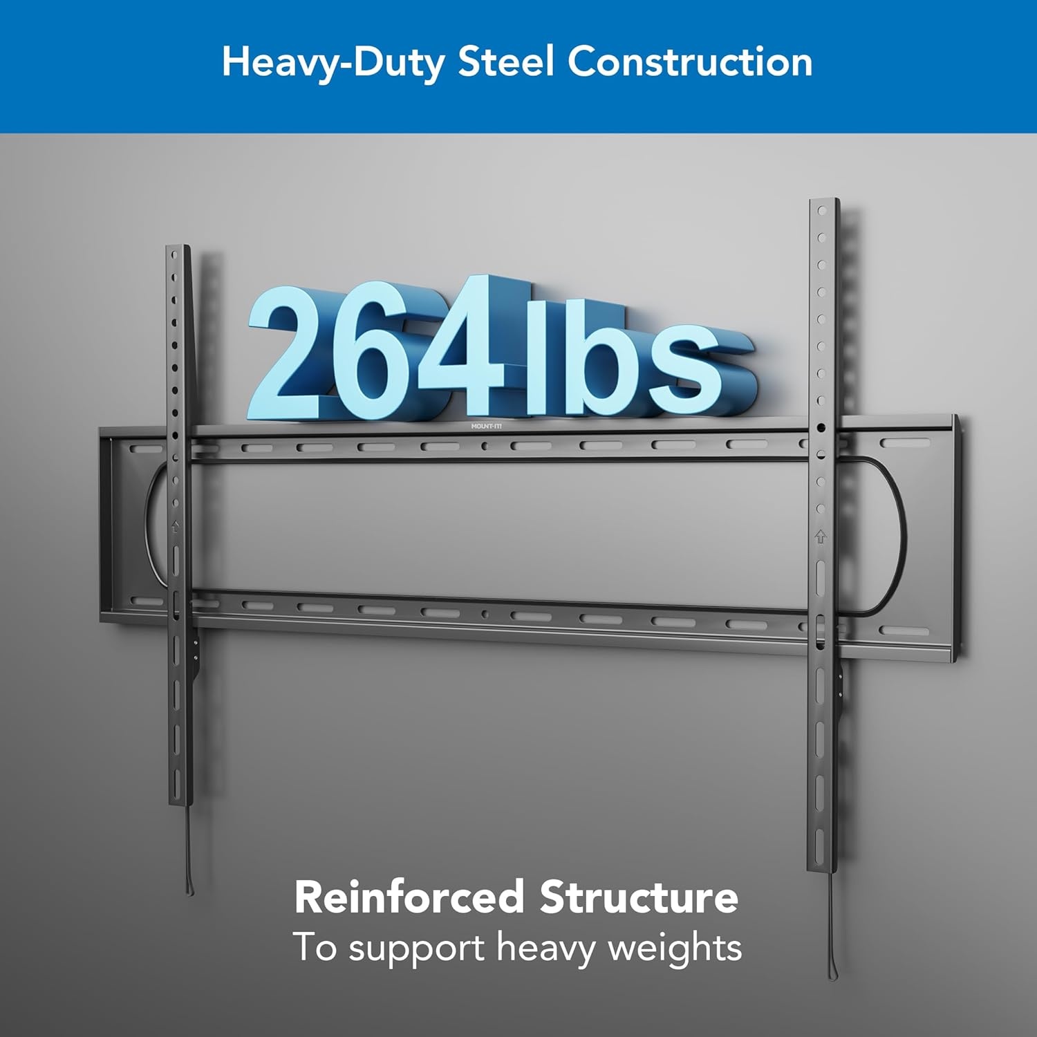 image:imageMountIt Heavy Duty XXL Fixed TV Mount for Extra Large TVs Ultra Low Profile Wall Mount max VESA 900x600 Holds 264lb Flush TV Mount for 60 65 70 75 80 85 90 100120
