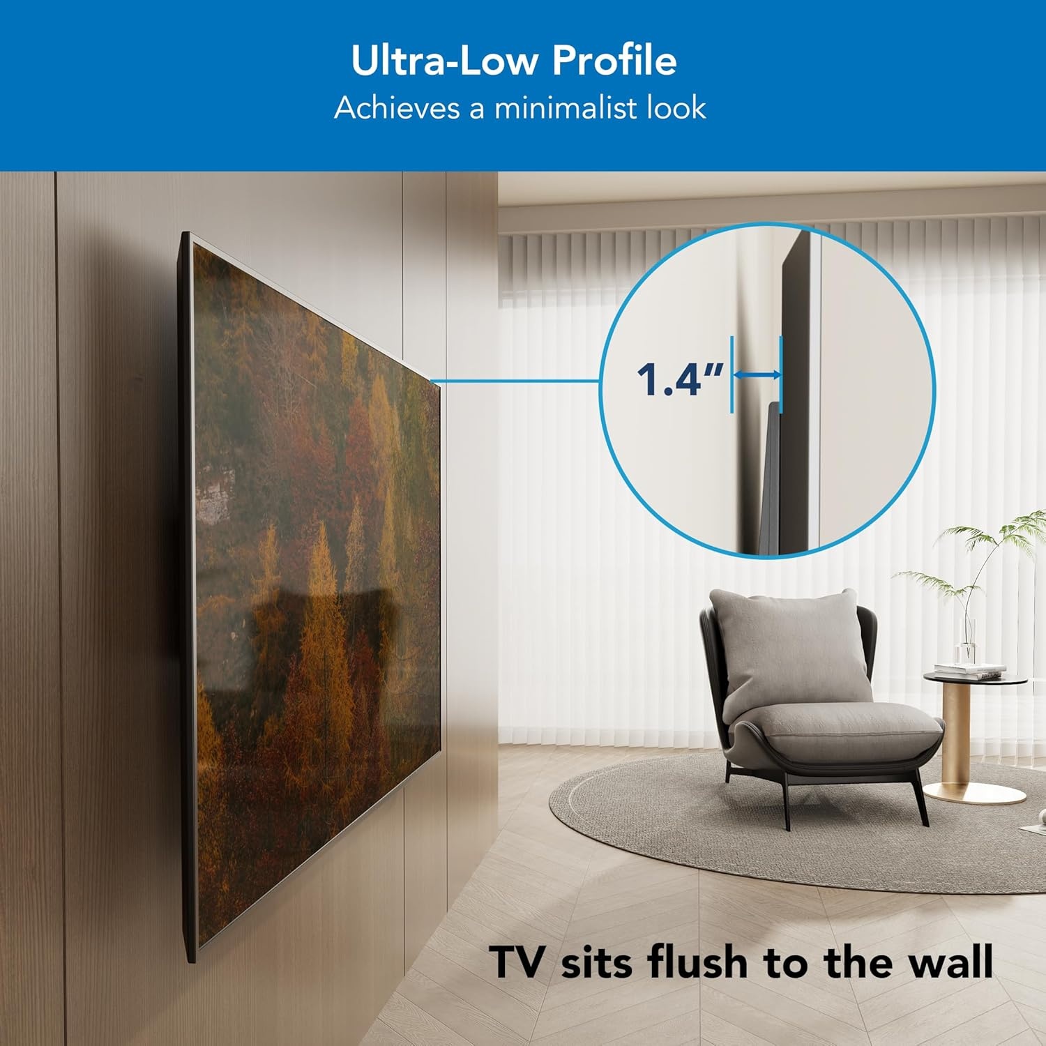 image:imageMountIt Heavy Duty XXL Fixed TV Mount for Extra Large TVs Ultra Low Profile Wall Mount max VESA 900x600 Holds 264lb Flush TV Mount for 60 65 70 75 80 85 90 100120