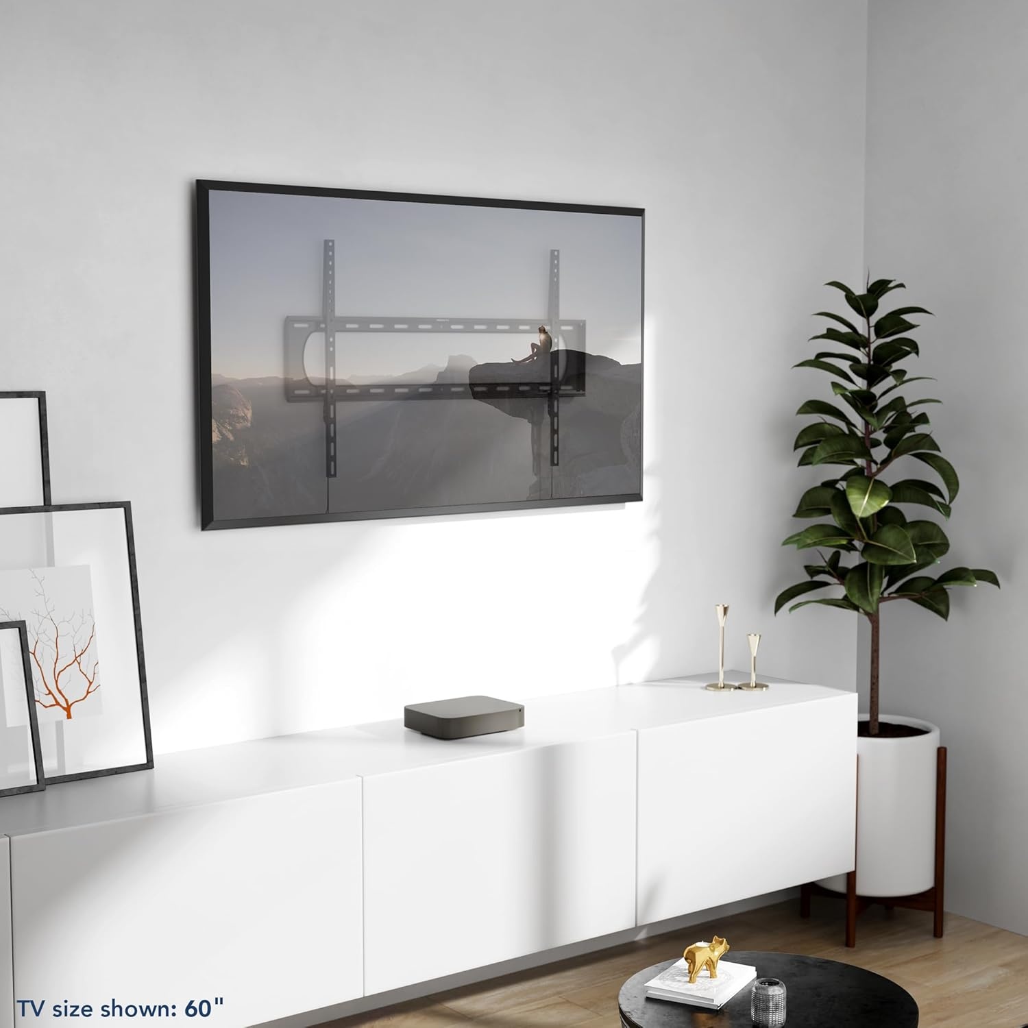 image:imageMountIt Heavy Duty XXL Fixed TV Mount for Extra Large TVs Ultra Low Profile Wall Mount max VESA 900x600 Holds 264lb Flush TV Mount for 60 65 70 75 80 85 90 100120