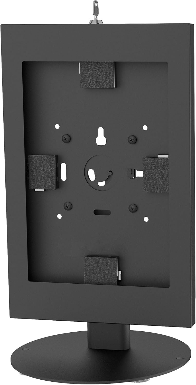 image:imageMountIt Lockable Tablet Countertop Kiosk Stand Compatible with Samsung Galaxy Tab A amp S Series Fully Enclosed AntiTheft Mount Fits 97131 Tablets 90 Rotation amp 180 Tilt Steel Base